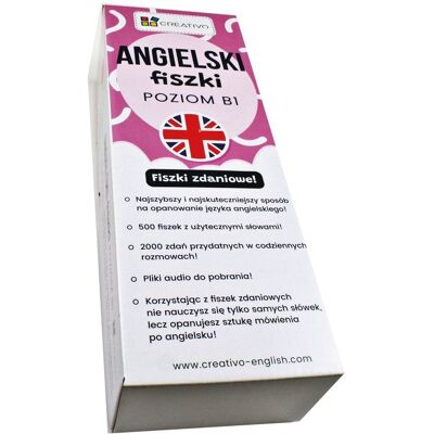 Angielski fiszki zdaniowe. Poziom B1 Angielski fiszki zdaniowe. Poziom B1