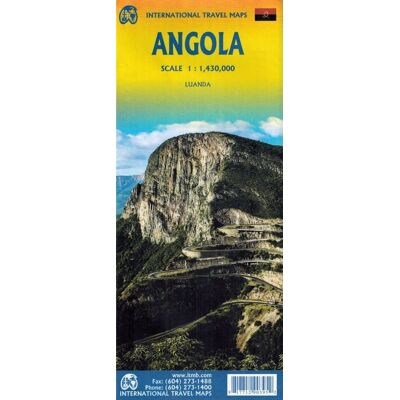 Angola 1:1 430 000. Mapa samochodowo-turystyczna. Wyd.2025. ITMB Angola 1:1 430 000. Mapa samochodowo-turystyczna. Wyd.2025. ITMB