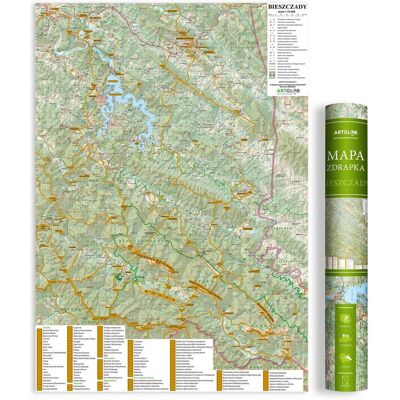 Artglob, Bieszczady - mapa zdrapka, 1:75 000 Artglob, Bieszczady - mapa zdrapka, 1:75 000