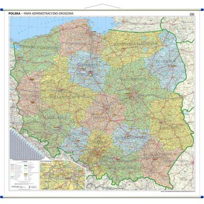 ArtGlob, mapa ścienna administracyjno-drogowa Polska WYDANIE 2025 DUŻA wymiar 2050x2000 mm ArtGlob, mapa ścienna administracyjno-drogowa Polska WYDANIE 2025 DUŻA wymiar 2050x2000 mm
