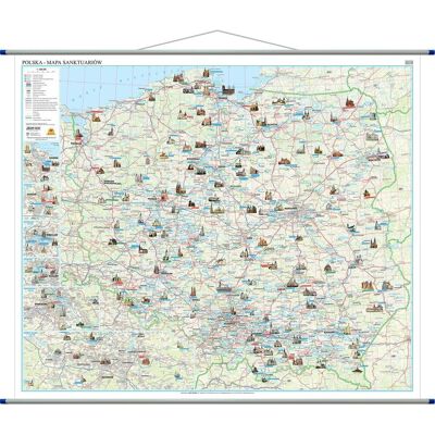ArtGlob, mapa ścienna sanktuariów Polska, 1:600 000 ArtGlob, mapa ścienna sanktuariów Polska, 1:600 000