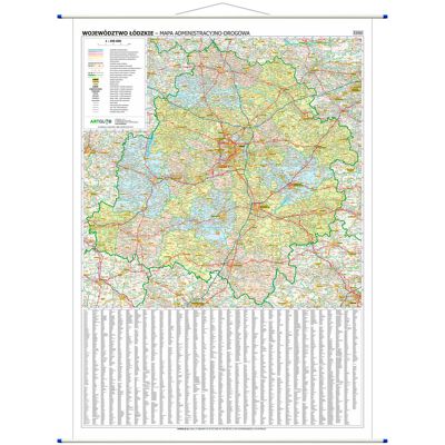 ArtGlob, mapa ścienna Województwo łódzkie WYDANIE 2026 ArtGlob, mapa ścienna Województwo łódzkie WYDANIE 2026