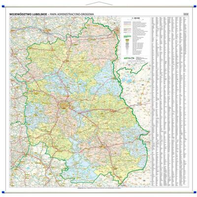 ArtGlob, mapa ścienna Województwo lubelskie 1:200 000 WYDANIE 2026 ArtGlob, mapa ścienna Województwo lubelskie 1:200 000 WYDANIE 2026