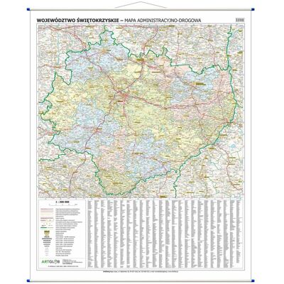 ArtGlob, mapa ścienna Województwo świętokrzyskie, 1:200 000 WYDANIE 2026 ArtGlob, mapa ścienna Województwo świętokrzyskie, 1:200 000 WYDANIE 2026