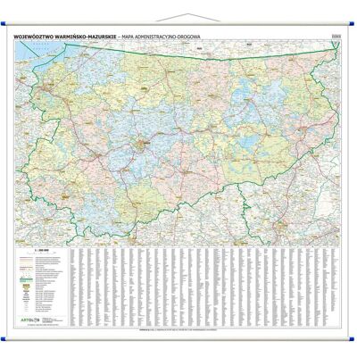ArtGlob, mapa ścienna Województwo warmińsko-mazurskie AKTUALNE WYDANIE ArtGlob, mapa ścienna Województwo warmińsko-mazurskie AKTUALNE WYDANIE