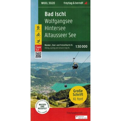 Bad Ischl, Wolfgangsee, Hintersee, Altausseer See 1:30 000. Wodoodporna mapa turystyczna WKXL 3020 Bad Ischl, Wolfgangsee, Hintersee, Altausseer See 1:30 000. Wodoodporna mapa turystyczna WKXL 3020
