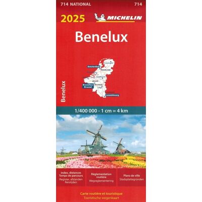 Beneluks. Belgia, Holandia, Luksemburg. Mapa samochodowa 1:400 000 Beneluks. Belgia, Holandia, Luksemburg. Mapa samochodowa 1:400 000