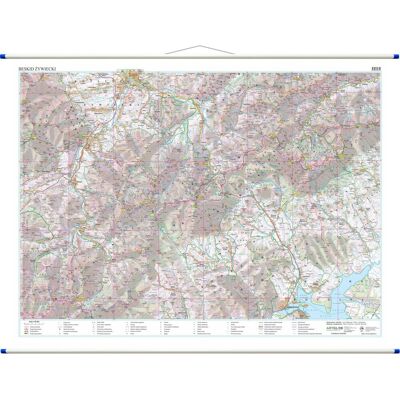 Beskid Żywiecki mapa ścienna 1:50 000, ArtGlob Beskid Żywiecki mapa ścienna 1:50 000, ArtGlob