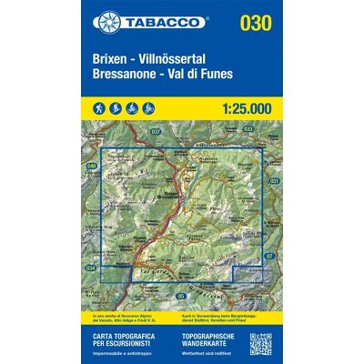 Brixen, Villnossertal / Bressanone, Val di Funes. Wodoodporna mapa turystyczna 1:25 000 Brixen, Villnossertal / Bressanone, Val di Funes. Wodoodporna mapa turystyczna 1:25 000