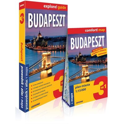 Budapeszt 3w1: Przewodnik + atlas + mapa Budapeszt 3w1: Przewodnik + atlas + mapa