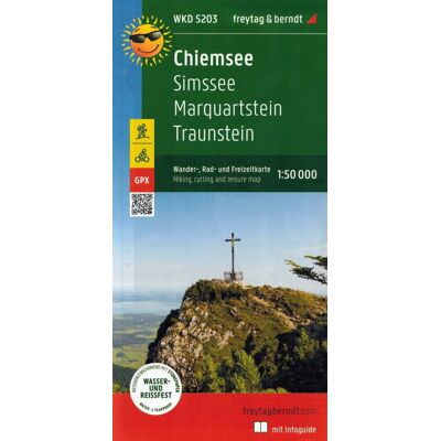 Chiemsee, Simssee, Marquartstein, Traunstein. Wodoodporna mapa turystyczna WKD 5203 Chiemsee, Simssee, Marquartstein, Traunstein. Wodoodporna mapa turystyczna WKD 5203