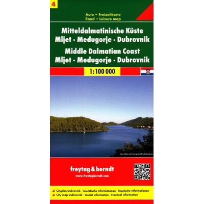 Chorwacja. Część 4. Mljet Medziugorie Dubrownik. Mapa 1:100 000 Chorwacja. Część 4. Mljet Medziugorie Dubrownik. Mapa 1:100 000