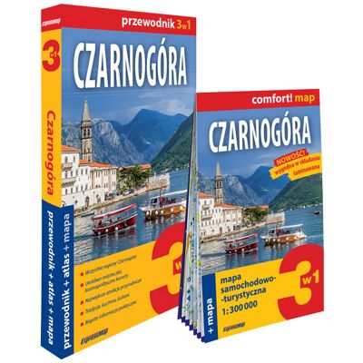 Czarnogóra 3w1: przewodnik + atlas + mapa Czarnogóra 3w1: przewodnik + atlas + mapa