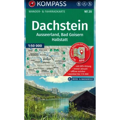 DACHSTEIN. AUSSEERLAND, BAD GOISERN, HALLSTATT. WODOODPORNA MAPA TURYSTYCZNA 20. WYD. 2025. KOMPASS DACHSTEIN. AUSSEERLAND, BAD GOISERN, HALLSTATT. WODOODPORNA MAPA TURYSTYCZNA 20. WYD. 2025. KOMPASS