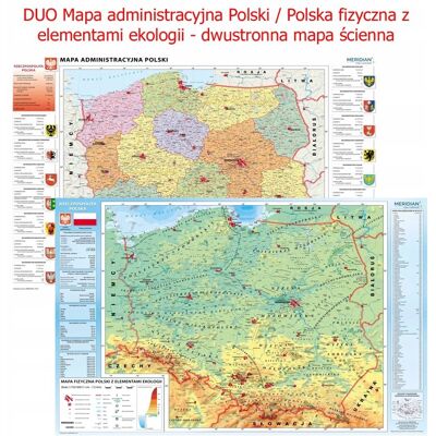 Inny producent Duo Mapa Administracyjna Polski / Polska Fizyczna Inny producent Duo Mapa Administracyjna Polski / Polska Fizyczna