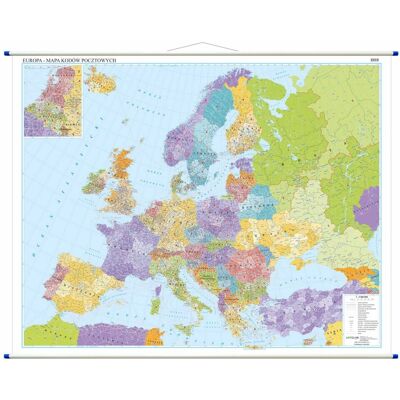 Europa. Mapa ścienna kody pocztowe 1:3 000 000 Europa. Mapa ścienna kody pocztowe 1:3 000 000
