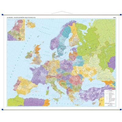 Europa. Mapa ścienna kody pocztowe 1:3 750 000 Europa. Mapa ścienna kody pocztowe 1:3 750 000