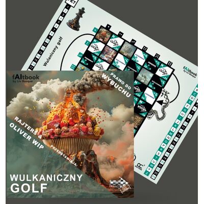 FAITBOOK „ Wulkaniczny Golf” – książka z grą, gra planszowa, RAJTERS FAITBOOK „ Wulkaniczny Golf” – książka z grą, gra planszowa, RAJTERS