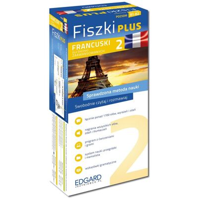 Fiszki Plus. Francuski dla średnio zaawansowanych 2. Poziom B1-B2 Fiszki Plus. Francuski dla średnio zaawansowanych 2. Poziom B1-B2