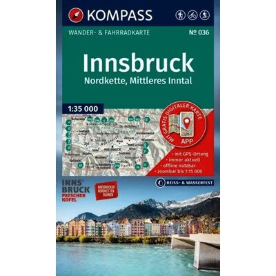 Innsbruck i okolice. Mapa turystyczna Innsbruck i okolice. Mapa turystyczna