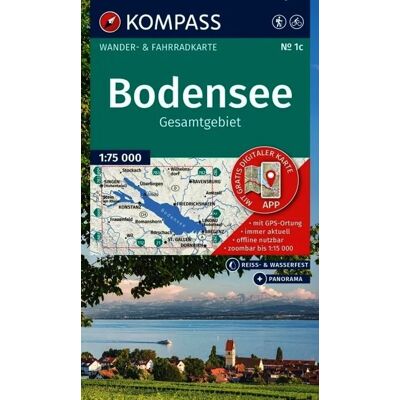 Jezioro Bodeńskie / Bodensee Gesamtgebiet. Wodoodporna mapa turystyczna Jezioro Bodeńskie / Bodensee Gesamtgebiet. Wodoodporna mapa turystyczna