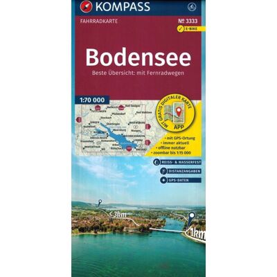 Jezioro Bodeńskie / Bodensee. Wodoodporna mapa turystyczna, rowerowa 1:70 000 Jezioro Bodeńskie / Bodensee. Wodoodporna mapa turystyczna, rowerowa 1:70 000