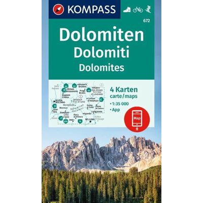 K 672 Dolomiten/Dolomites/Dolomiti (4 mapy) K 672 Dolomiten/Dolomites/Dolomiti (4 mapy)