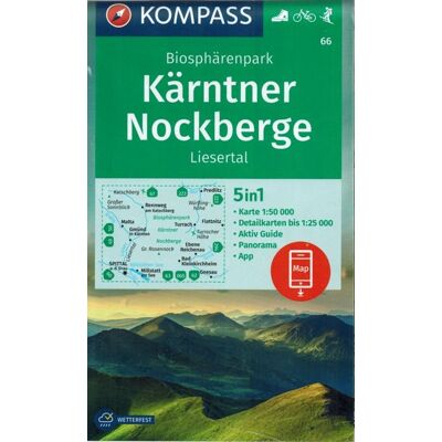 Kärntner Nockberge. Wodoodporna mapa turystyczna 66. Kärntner Nockberge. Wodoodporna mapa turystyczna 66.