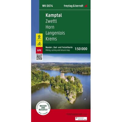 Kamptal, Zwettl, Horn, Langenlois, Krems. Wodoodporna mapa turystyczn WK 0074. Kamptal, Zwettl, Horn, Langenlois, Krems. Wodoodporna mapa turystyczn WK 0074.