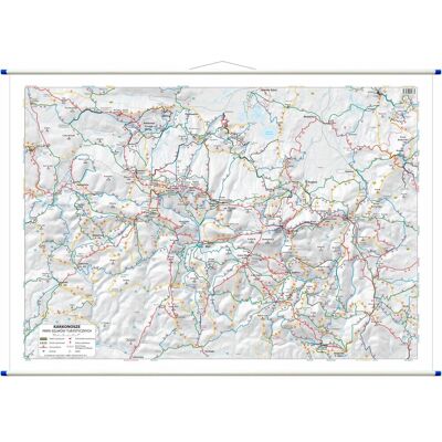Karkonosze mapa ścienna szlaków turystycznych, wydanie 2025, gotowa do zawieszenia ArtGlob Karkonosze mapa ścienna szlaków turystycznych, wydanie 2025, gotowa do zawieszenia ArtGlob