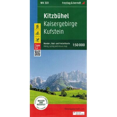 Kitzbuhel, Kaisergebirge, Kufstein 1:50 000. Wodoodporna mapa turystyczna WK 301 Kitzbuhel, Kaisergebirge, Kufstein 1:50 000. Wodoodporna mapa turystyczna WK 301