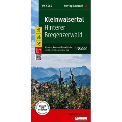 Kleinwalsertal, Hinterer, Bregenzerwald. Wodoodporna mapa turystyczna 1:35 000 Kleinwalsertal, Hinterer, Bregenzerwald. Wodoodporna mapa turystyczna 1:35 000