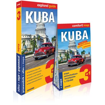 Kuba 3w1: Przewodnik + atlas + mapa Kuba 3w1: Przewodnik + atlas + mapa