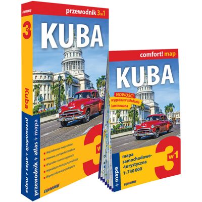 Kuba 3w1 Przewodnik + atlas + mapa Kuba 3w1 Przewodnik + atlas + mapa