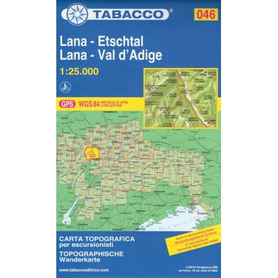 Lana, Etschtal / Lana, Val d'Adige. Mapa 1:25 000 Lana, Etschtal / Lana, Val d'Adige. Mapa 1:25 000
