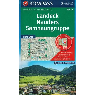 Landeck, Nauders, Samnaungruppe. Wodoodporna mapa turystyczna Landeck, Nauders, Samnaungruppe. Wodoodporna mapa turystyczna