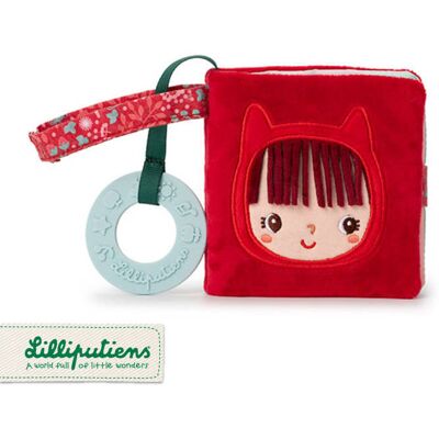 LILLIPUTIENS Miękka mini-książeczka wielofunkcyjna z silikonowym gryzakiem Czerwony Kapturek 6 m+ LILLIPUTIENS Miękka mini-książeczka wielofunkcyjna z silikonowym gryzakiem Czerwony Kapturek 6 m+
