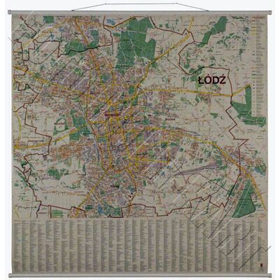 Łódź mapa ścienna samochodowa 1:20 000, Jokart Łódź mapa ścienna samochodowa 1:20 000, Jokart