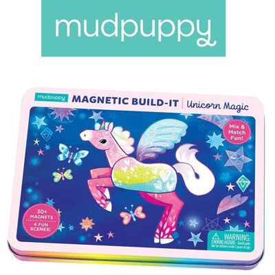 Magnetyczne konstrukcje Magiczne Jednorożce 4+, gra edukacyjna, Mudpuppy Magnetyczne konstrukcje Magiczne Jednorożce 4+, gra edukacyjna, Mudpuppy