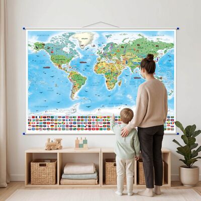 Mapa ścienna dla dzieci 194x140 cm Mapa ścienna dla dzieci 194x140 cm