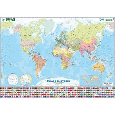 Inny producent MAPA ŚCIENNA ŚWIATA POLITYCZNA 190 x 130 cm XXL Inny producent MAPA ŚCIENNA ŚWIATA POLITYCZNA 190 x 130 cm XXL