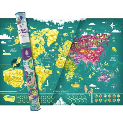 Playprint Mapa zdrapka, Świat-VIP Playprint Mapa zdrapka, Świat-VIP