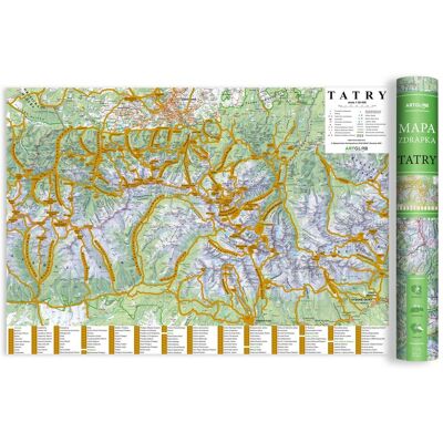 Artglob MAPA ZDRAPKA TATRY 1:50 000 Wymiary 700x460mm Artglob MAPA ZDRAPKA TATRY 1:50 000 Wymiary 700x460mm