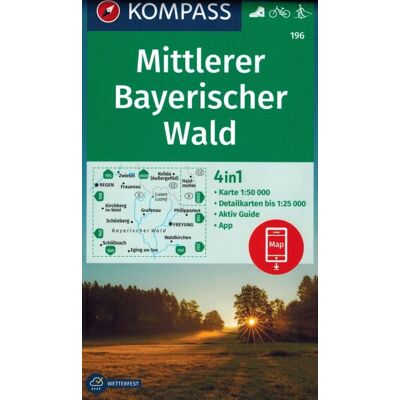 Mittlerer Bayerischer Wald / Las Bawarski część środkowa. Wodoodporna mapa turystyczna 1:25 000 Mittlerer Bayerischer Wald / Las Bawarski część środkowa. Wodoodporna mapa turystyczna 1:25 000