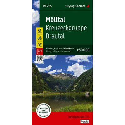 Molltal, Kreuzeckgruppe, Drautal. Wodoodporna mapa turystyczna 1:50 000 Molltal, Kreuzeckgruppe, Drautal. Wodoodporna mapa turystyczna 1:50 000