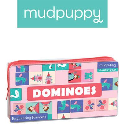 Mudpuppy, gra logiczna Domino Księżniczka w podróżnym opakowaniu Mudpuppy, gra logiczna Domino Księżniczka w podróżnym opakowaniu