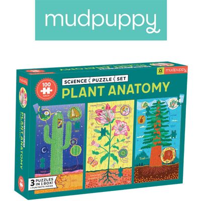 Mudpuppy, puzzle, edukacyjne Anatomia roślin, 3x100 el. Mudpuppy, puzzle, edukacyjne Anatomia roślin, 3x100 el.