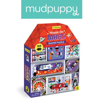 Mudpuppy Puzzle konturowe Dom na Marsie 100 elementów 5+ Mudpuppy Puzzle konturowe Dom na Marsie 100 elementów 5+