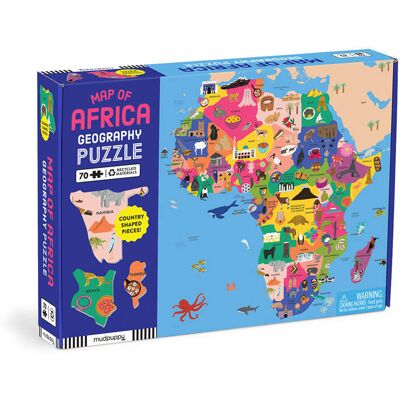 Mudpuppy Puzzle konturowe Mapa Afryki 70 elementów 5+ Mudpuppy Puzzle konturowe Mapa Afryki 70 elementów 5+