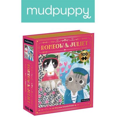 Mudpuppy, puzzle, książka Romeomiau i Julia Kotopowieści, 100 el. Mudpuppy, puzzle, książka Romeomiau i Julia Kotopowieści, 100 el.